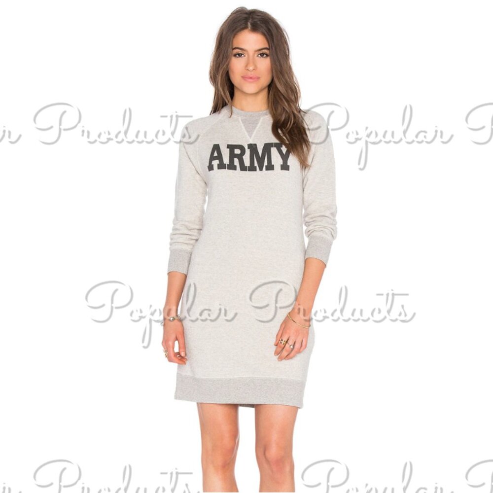 NLST | Army Sweatshirt Dress Oatmeal